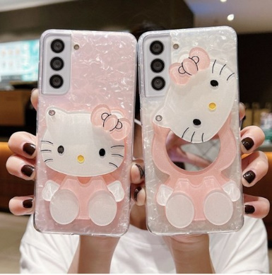 갤럭시 GALAXY S24울트라 ULTRA S24플러스 PLUS S24 고양이 거울 미러 실리콘 젤리 제이펀 휴대폰 케이스