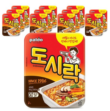 팔도 도시락 컵라면 86g, 12개
