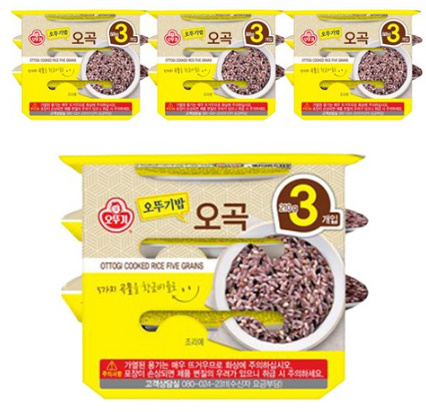 맛있는 오뚜기밥 오곡, 210g, 12개
