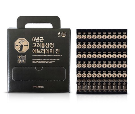 자연허브 6년근 고려홍삼정 에브리데이 진 홍삼스틱 실속형, 750ml