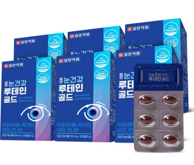 일양약품 눈건강 루테인 골드, 30정, 6개